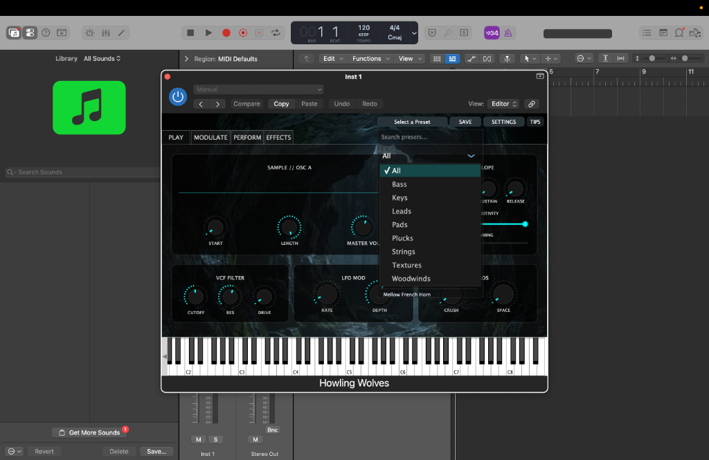Preset Browser – Categorized preset library